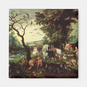 Die Tiere, die in Noahs Arche eindringen Magnet