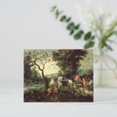 Die Tiere, die in Noahs Arche eindringen Postkarte (Stehend Vorderseite)