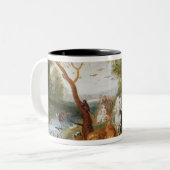 Die Tiere, die Noahs Arche kommen Zweifarbige Tasse (Vorderseite Links)