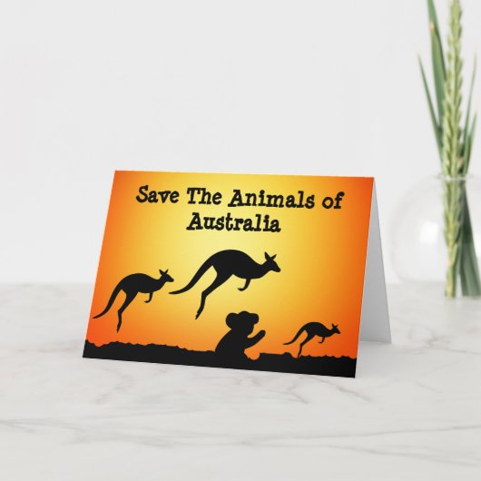 Die Tiere in Australien gerettet Karte (Vorderseite)