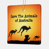 Die Tiere in Australien gerettet Keramikornament (Links)