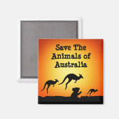 Die Tiere in Australien gerettet Magnet (Vorderseite/Rückseite)