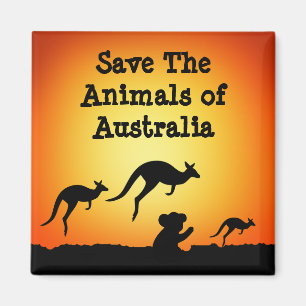 Die Tiere in Australien gerettet Magnet