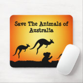 Die Tiere in Australien gerettet Mousepad (Mit Mouse)