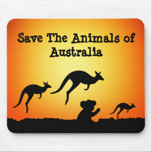 Die Tiere in Australien gerettet Mousepad