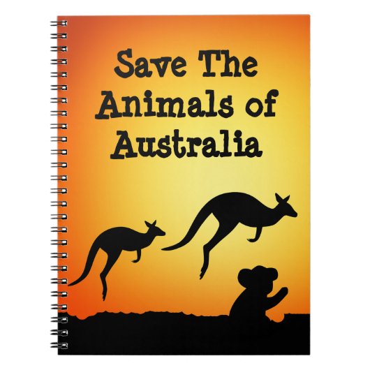 Die Tiere in Australien gerettet Notizblock (Vorderseite)