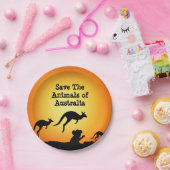 Die Tiere in Australien gerettet Pappteller (Party)