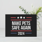 Die Tiere sicher machen Einladung (Stehend Vorderseite)