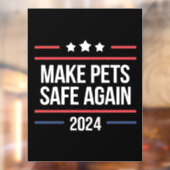 Die Tiere sicher machen Fensteraufkleber (Blatt 2)