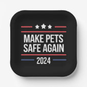 Die Tiere sicher machen Pappteller (Vorderseite)