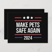 Die Tiere sicher machen Postkarte (Vorne/Hinten)