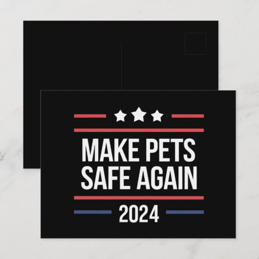 Die Tiere sicher machen Postkarte (Vorne/Hinten)