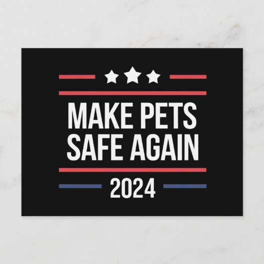 Die Tiere sicher machen Postkarte (Vorderseite)