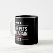 Die Tiere sicher machen Zweifarbige Tasse (Vorderseite Links)