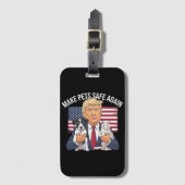 Die Tiere wieder sicher machen Rett unsere Haustie Gepäckanhänger (Vorderseite Vertikal)