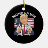 Die Tiere wieder sicher machen Rett unsere Haustie Keramik Ornament (Vorne)