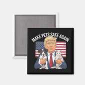 Die Tiere wieder sicher machen Rett unsere Haustie Magnet (Vorderseite/Rückseite)