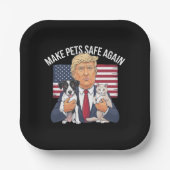 Die Tiere wieder sicher machen Rett unsere Haustie Pappteller (Vorderseite)