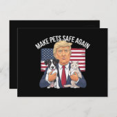 Die Tiere wieder sicher machen Rett unsere Haustie Postkarte (Vorne/Hinten)