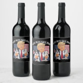 Die Tiere wieder sicher machen Rett unsere Haustie Weinetikett (Flaschen)