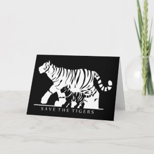 Die Tiger gerettet (schwarz) Karte