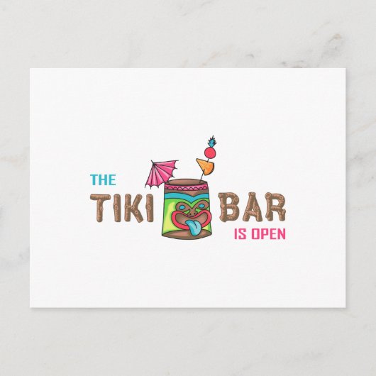 DIE TIKI-BAR IST OFFEN POSTKARTE (Vorderseite)