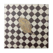 Die Tile der Gold-Leaf-Diamond-Keramik Fliese (Vorderseite)