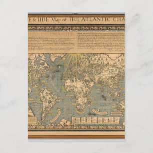 Die "Time & Tide"-Karte der Atlantischen Charta Postkarte