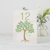 Die Tischnummer der Hochzeitsempfehlung für Baum (Stehend Vorderseite)