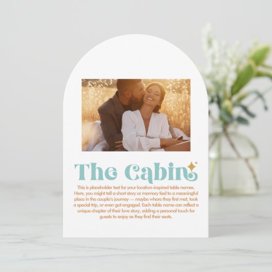 Die Tischnummer der Hütten (Stehend Vorderseite)