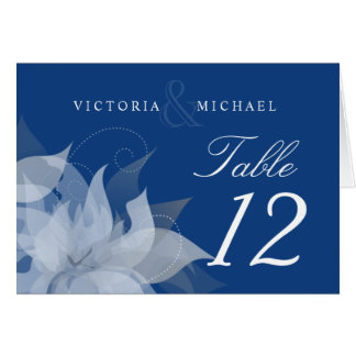 Die Tischnummer, die abstraktes Blumen Wedding