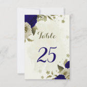 Die Tischnummer ist blau-beige (Vorderseite)