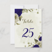 Die Tischnummer ist blau-beige (Rückseite)