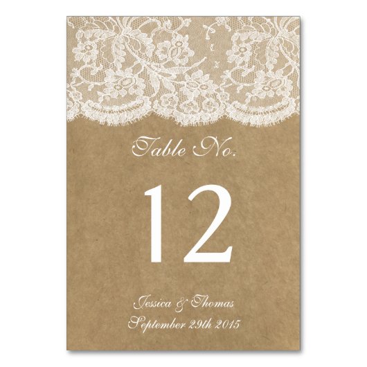 Die Tischnummern der Kraft- und Spitzen-Kollektion (Rückseite)