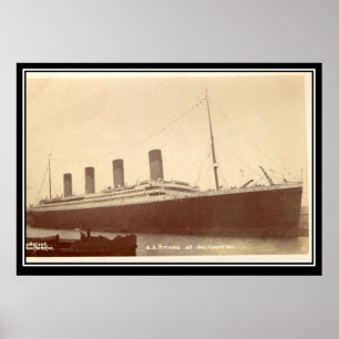 Die Titanic-Serie Alte Vintage-Fotoplakat Poster