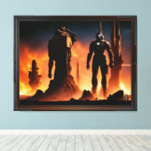 Die Titans von Arkeros AI Concept Art von Xzendor7 Leinwanddruck (Insitu (Holzboden))