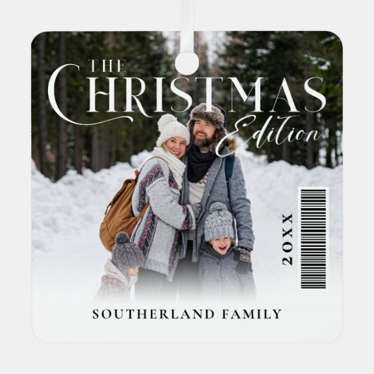 Die Titelseite des Foto-Magazins der Weihnachtsaus Ornament Aus Metall (Vorderseite)