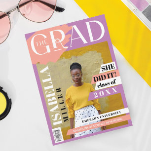 Die Titelseite des Grand Fun Trendy Graduate Foto  Ankündigung