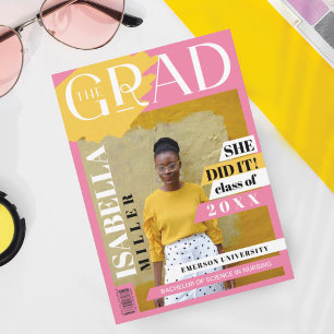 Die Titelseite des Grand Fun Trendy Graduate Foto  Ankündigung