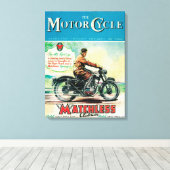 Die Titelseite des Motor Cycle Magazine Leinwanddruck (Insitu (Holzboden))