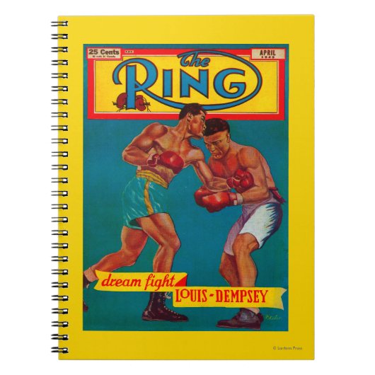 Die Titelseite des Ring Magazine Notizblock (Vorderseite)