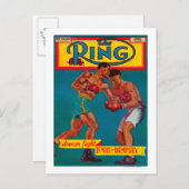 Die Titelseite des Ring Magazine Postkarte (Vorne/Hinten)