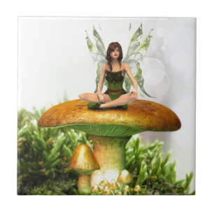 Die Toadstool Fairy Fliese