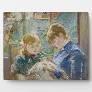 Die Tochter der Künstlerin, Julie, mit ihrem Kinde Fotoplatte