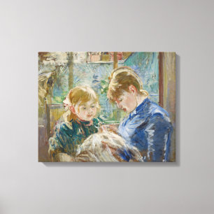 Die Tochter der Künstlerin, Julie, mit ihrem Kinde Leinwanddruck