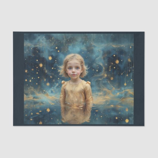 Die Tochter der Sterne im Hintergrund Seidenpapier (Vorderseite)