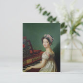 Die Tochter des Künstlers im Clavichord Postkarte (Stehend Vorderseite)