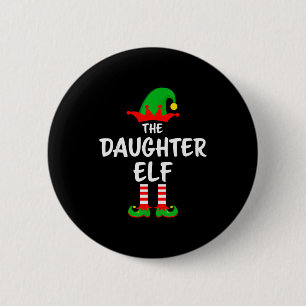 Die Tochter-Elf passende Familien-Weihnachten Button