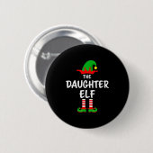 Die Tochter-Elf passende Familien-Weihnachten Button (Vorne & Hinten)