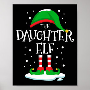 Die Tochter Elf Weihnachtsfamilie passt zu Xmas Gr Poster